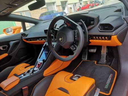 Orange lambo interior